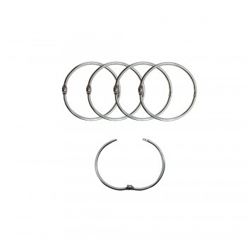 ARGOLA PRATEADA EM METAL PACOTE COM 5 PEÇAS 50MM  REF: AP15347-50S