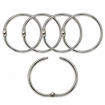 ARGOLA PRATEADA EM METAL PACOTE COM 5 PEÇAS 50MM  REF: AP15347-50S