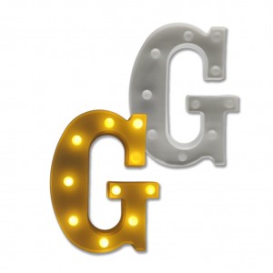 LUMINÁRIA DECORATIVA BRANCA LETRA G EM PLÁSTICO REF: AP6092BR-G LUMINÁRIA DECORATIVA BRANCA LETRA G EM PLÁSTICO REF: AP6092BR-G