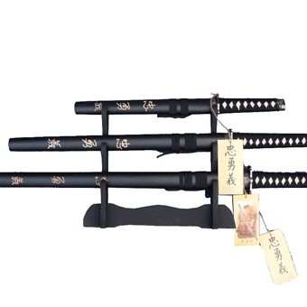 CONJUNTO 3 ESPADAS KATANA SEM CORTE  REF: PFL139144