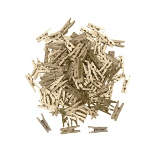 MINI PRENDEDOR COR MADEIRA PACOTE COM 100 UNIDADES 25MM REF: AP22855-MADEIRA