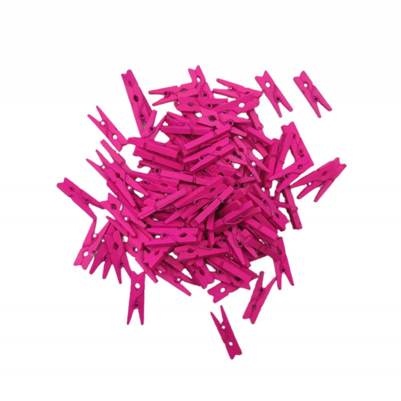 MINI PRENDEDOR COR ROSA PINK PACOTE COM 100 UNIDADES 25MM MINI PRENDEDOR COR ROSA PINK PACOTE COM 100 UNIDADES 25MM