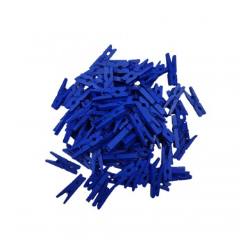 MINI PRENDEDOR COR AZUL ESCURO PACOTE COM 100 UNIDADES  25MM