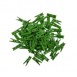 MINI PRENDEDOR COR VERDE ESCURO PACOTE COM 100 UNIDADES 25MM