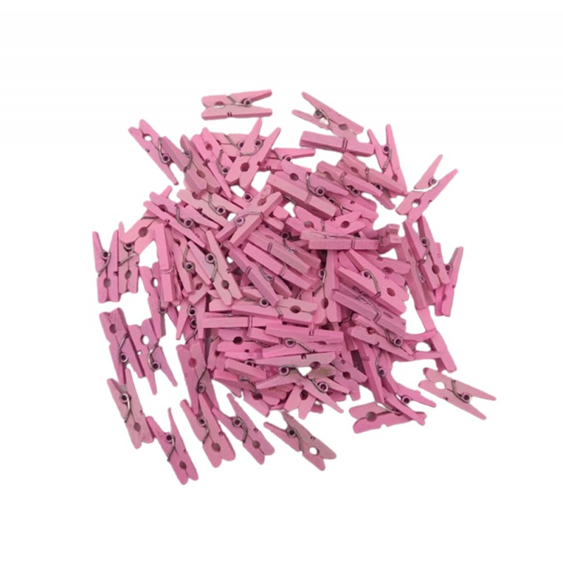 MINI PRENDEDOR COR ROSA PACOTE COM 100 UNIDADES 25MM MINI PRENDEDOR COR ROSA PACOTE COM 100 UNIDADES 25MM
