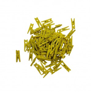 MINI PRENDEDOR COR AMARELO PACOTE COM 100 UNIDADES 25MM MINI PRENDEDOR COR AMARELO PACOTE COM 100 UNIDADES 25MM