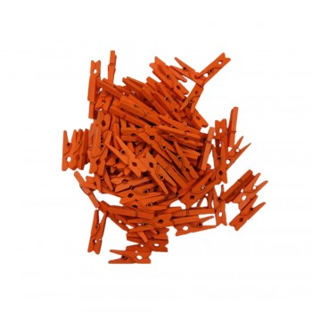 MINI PRENDEDOR COR LARANJA PACOTE COM 100 UNIDADES 25MM MINI PRENDEDOR COR LARANJA PACOTE COM 100 UNIDADES 25MM