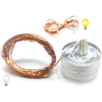 FIO ROSE LED C/20 PONTOS DE LUZ