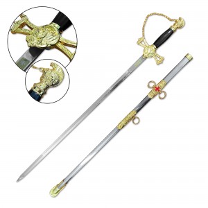 ESPADA CERIMONIAL SEM CORTE EM METAL REF: PFL15902