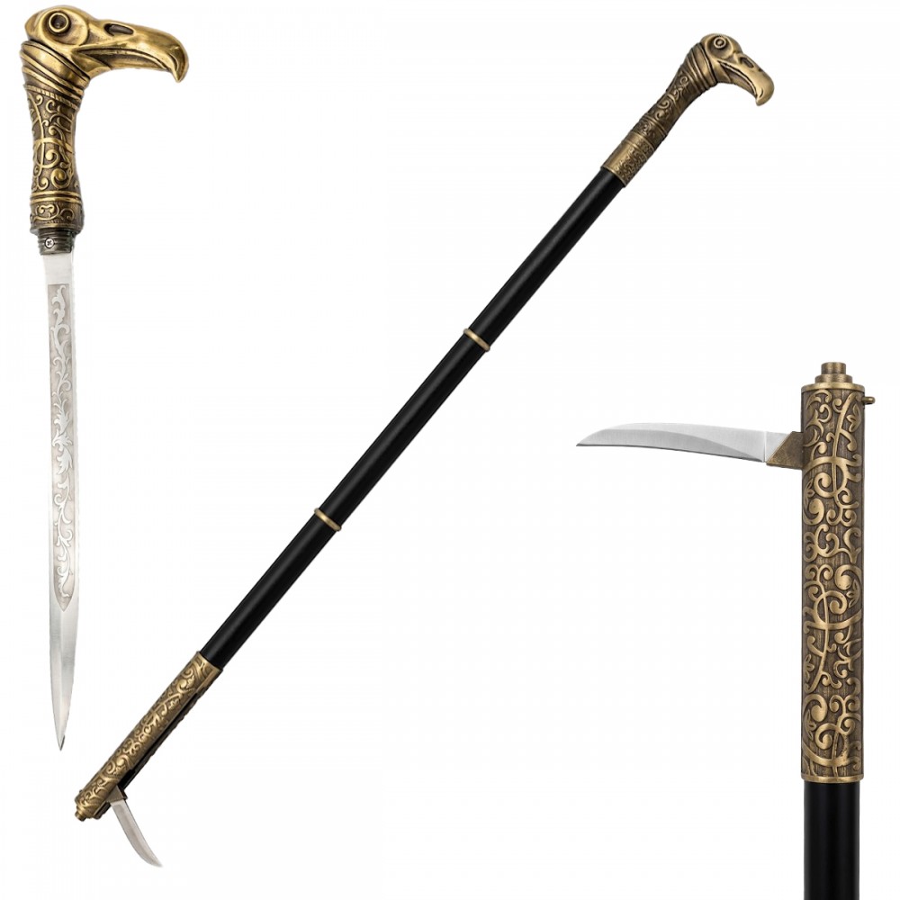 BENGALA DECORATIVA DE METAL COM LÂMINA SEM CORTE REF: PFL18925