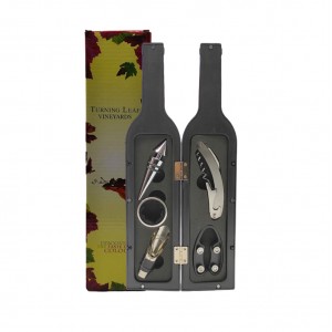 KIT DE VINHO MODELO GARRAFA COM 5 PEÇAS  REF: XSD99-5