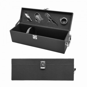 KIT ACESSÓRIOS PARA VINHO COM MALETA " 1 GARRAFA " REF: SXP539-A