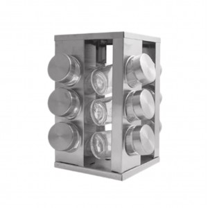 PORTA TEMPERO EM METAL COM 12 POTES REF: 16071-22X12.5 PORTA TEMPERO EM METAL COM 12 POTES REF: 16071-22X12.5