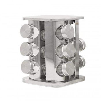 PORTA TEMPERO EM METAL COM 12 POTES  REF: APB88-12