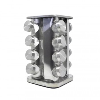 PORTA TEMPERO EM METAL COM 16 POTES  REF: APC66-16