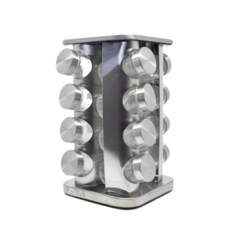 PORTA TEMPERO EM METAL COM 16 POTES REF: APC66-16 PORTA TEMPERO EM METAL COM 16 POTES REF: APC66-16