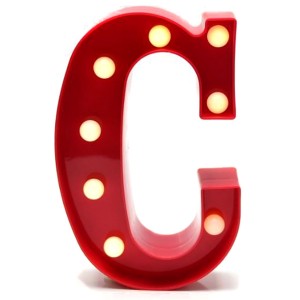 LUMINÁRIA VERMELHA LETRA C REF: AP6092RD-C LUMINÁRIA VERMELHA LETRA C REF: AP6092RD-C