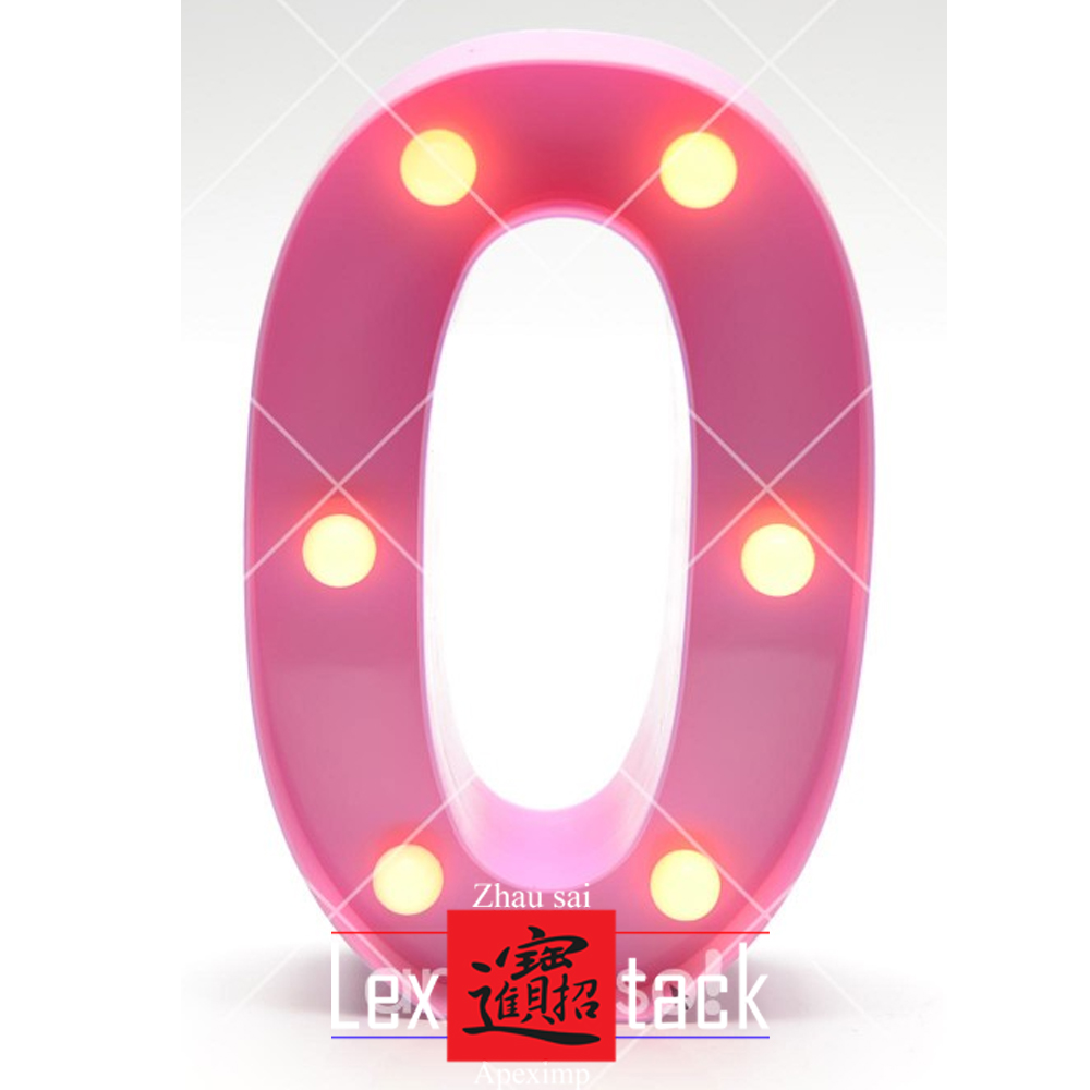 LUMINÁRIA ROSA NÚMERO 0  REF: AP6092PK-0