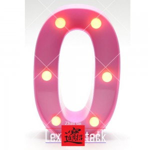 LUMINÁRIA ROSA NÚMERO 0  REF: AP6092PK-0