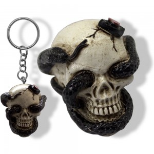 CHAVEIRO EM RESINA MODELO CAVEIRA