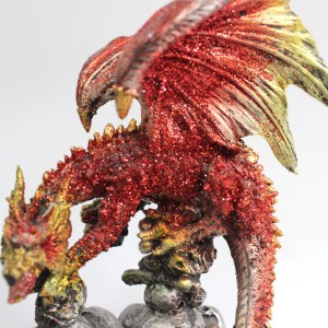 DRAGÃO COM CAVEIRA DECORATIVA EM RESINA REF: PW90423-7