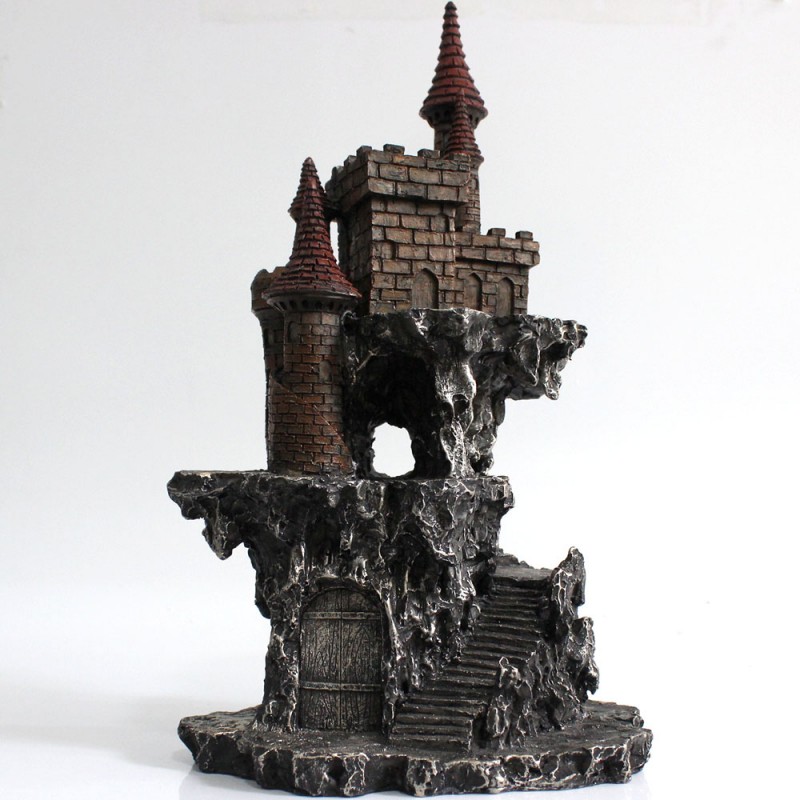 DRAGÃO COM CASTELO DECORATIVO EM RESINA REF: PW170027 DRAGÃO COM CASTELO DECORATIVO EM RESINA REF: PW170027