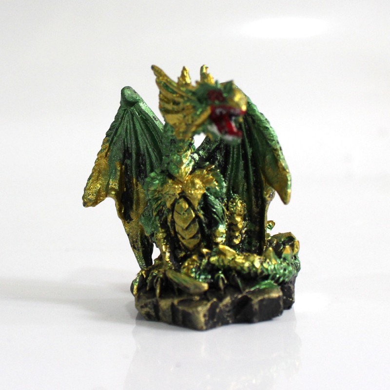 DRAGÃO COM CASTELO DECORATIVO EM RESINA REF: PW170027 DRAGÃO COM CASTELO DECORATIVO EM RESINA REF: PW170027