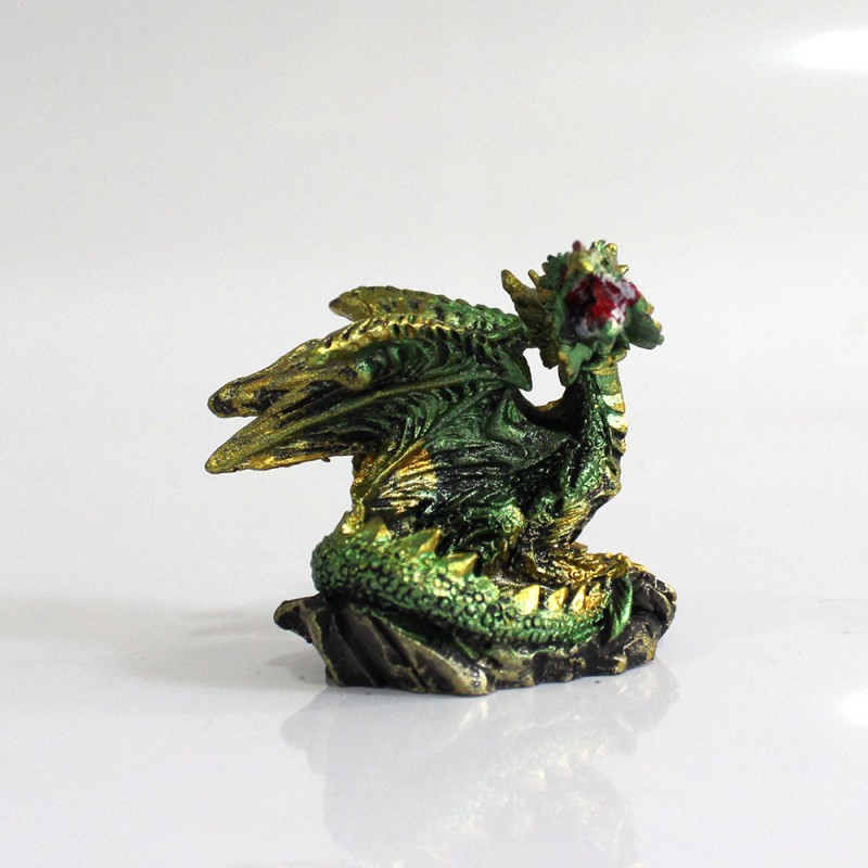 DRAGÃO COM CASTELO DECORATIVO EM RESINA REF: PW170027 DRAGÃO COM CASTELO DECORATIVO EM RESINA REF: PW170027