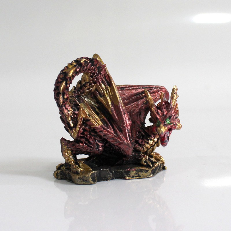 DRAGÃO COM CASTELO DECORATIVO EM RESINA REF: PW170027 DRAGÃO COM CASTELO DECORATIVO EM RESINA REF: PW170027