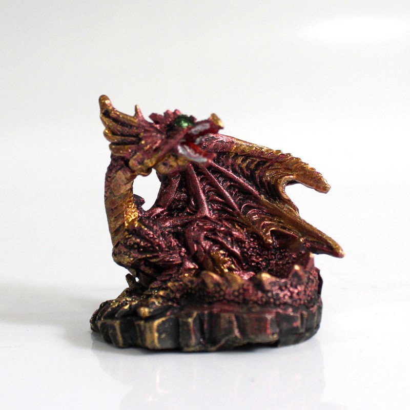 DRAGÃO COM CASTELO DECORATIVO EM RESINA REF: PW170027 DRAGÃO COM CASTELO DECORATIVO EM RESINA REF: PW170027