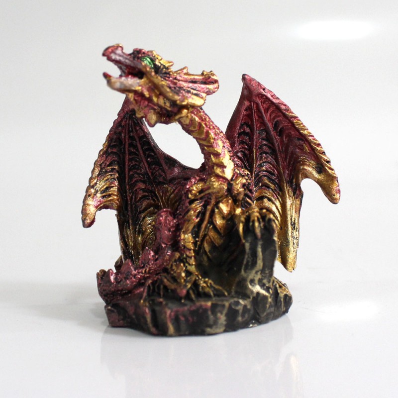 DRAGÃO COM CASTELO DECORATIVO EM RESINA REF: PW170027 DRAGÃO COM CASTELO DECORATIVO EM RESINA REF: PW170027