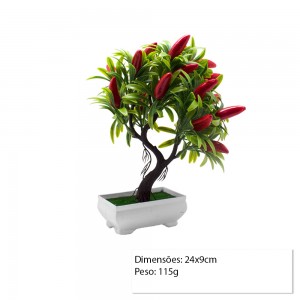 VASO COM PLANTA PERMANENTE EM PLÁSTICO REF: SK0131