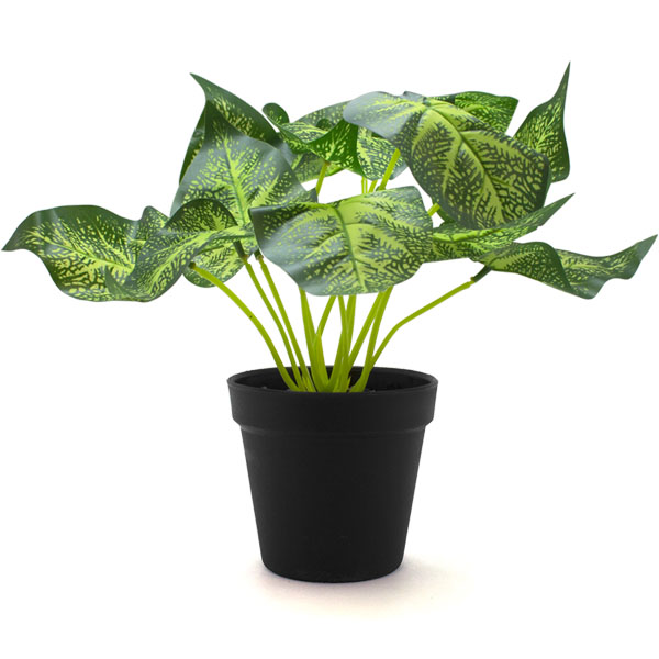 VASO COM PLANTA PERMANENTE EM PLÁSTICO REF: M389