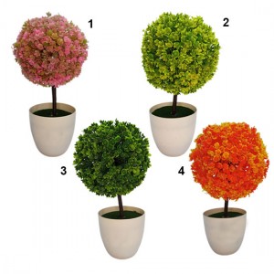 VASO COM PLANTA PERMANENTE EM PLÁSTICO REF: SK01