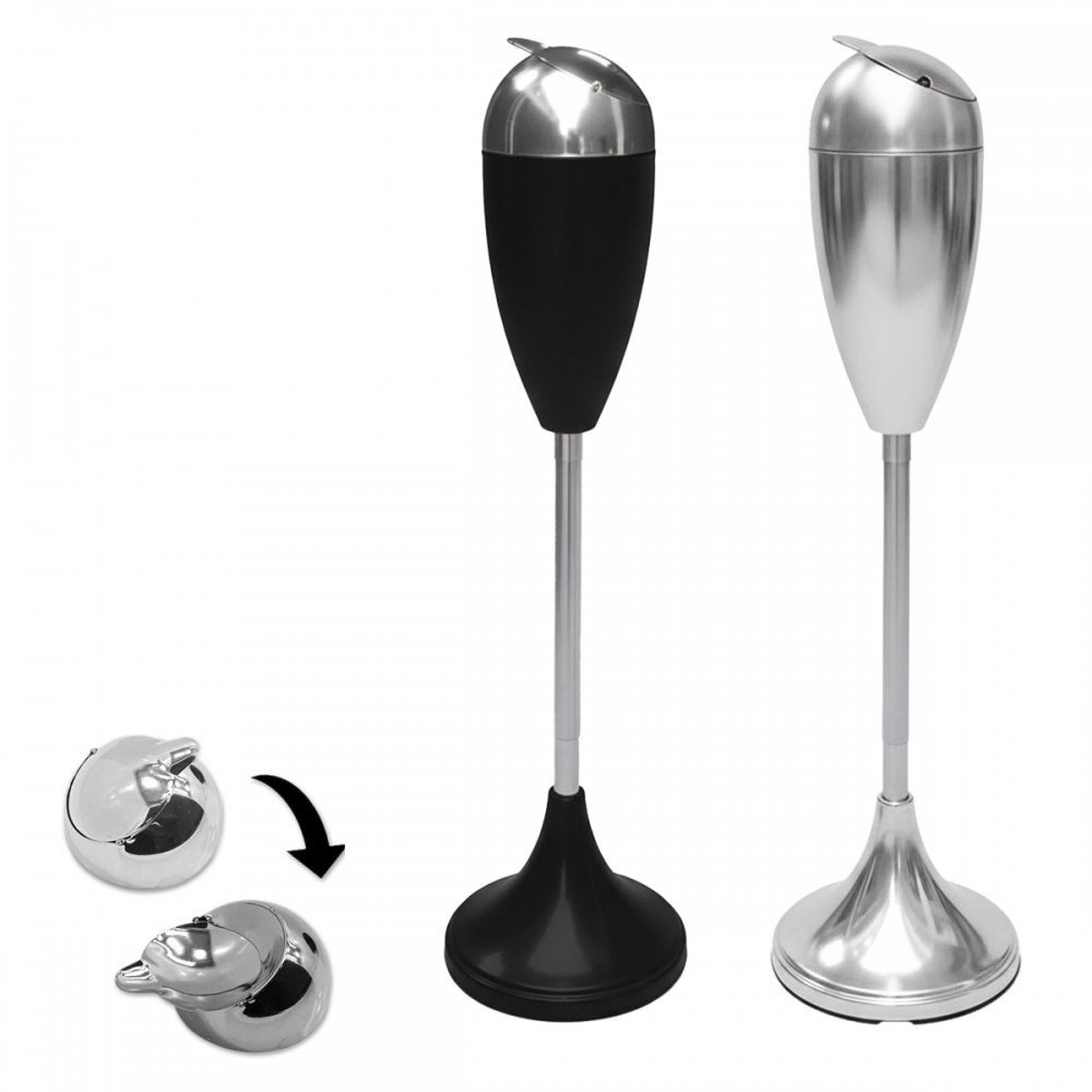 CINZEIRO TELESCOPICO DE CHÃO PRATEADO  REF: BK-8004A