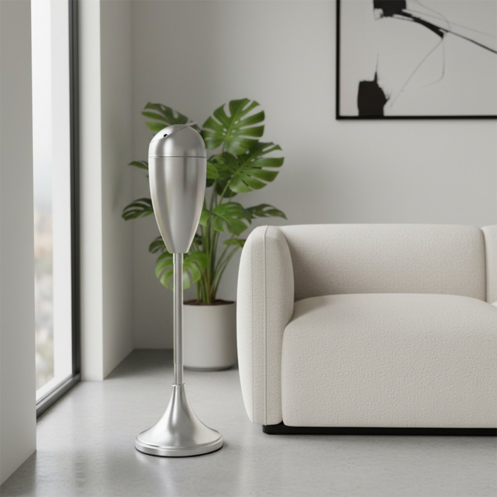 CINZEIRO TELESCOPICO DE CHÃO PRATEADO  REF: BK-8004A