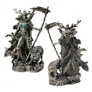 ESTÁTUA DECORATIVA MODELO HELA EM RESINA  REF: SDK414