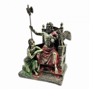 ENFEITE DECORATIVO MODELO ZEUS E HERA EM RESINA REF: SDK415