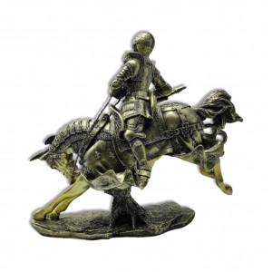 ESTÁTUA DECORATIVA MODELO CAVALEIRO EM RESINA  REF: SDK420