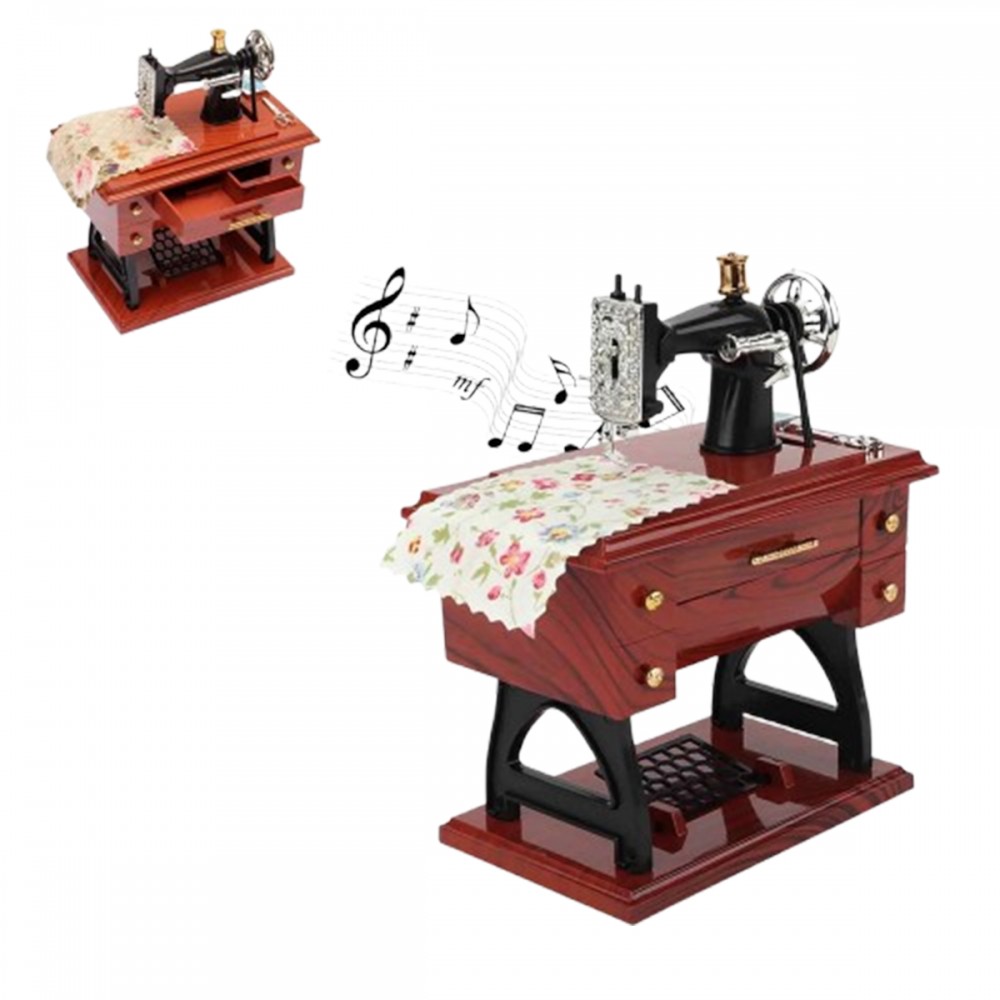 CAIXA DE MÚSICA MODELO MÁQUINA DE COSTURA REF: AP1010