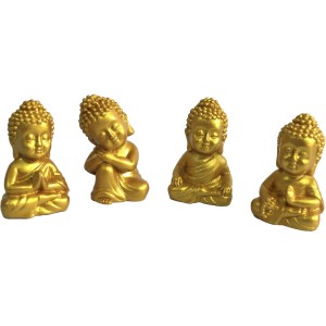 KIT C/4 ENFEITES EM RESINA MOD. BUDA REF: 3790B