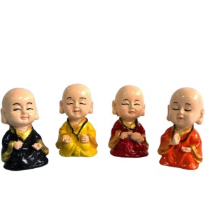 KIT COM 4 ENFEITES EM RESINA MODELO BUDA REF: 5081