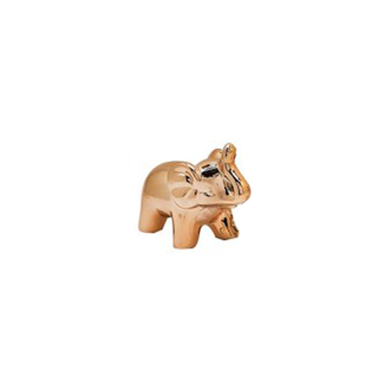 ENFEITE EM CERAMICA MODELO ELEFANTE ROSE