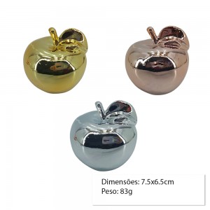 ENFEITE CERAMICA MAÇÃ MINI  REF: AP6882-AS