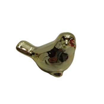 ENFEITE CERAMICA MODELO PASSARO DOURADO ENFEITE CERAMICA MODELO PASSARO DOURADO
