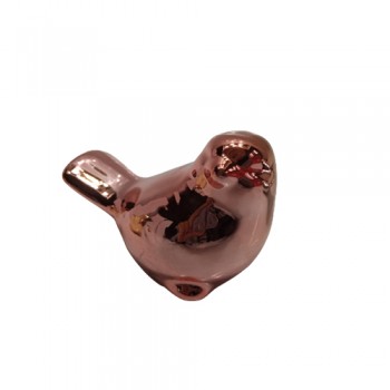 ENFEITE CERAMICA MODELO PASSARO ROSE ENFEITE CERAMICA MODELO PASSARO ROSE