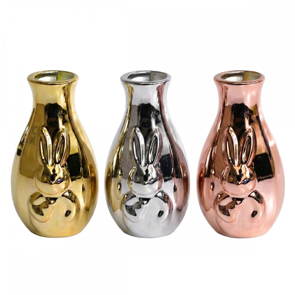 VASO DECORATIVO DE CERAMICA MODELO COELHO REF: AP105