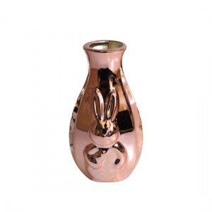 ENFEITE DE MESA EM CERAMICA MODELO MINI VASO ROSE ENFEITE DE MESA EM CERAMICA MODELO MINI VASO ROSE