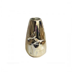 ENFEITE DE MESA EM CERAMICA MODELO MINI VASO DOURADO