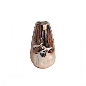 ENFEITE DE MESA EM CERAMICA MODELO MINI VASO ROSE